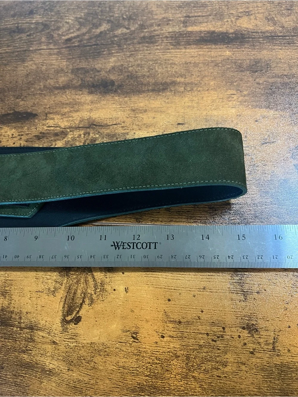 Vintage leather belt, suede, back closure, EUC, size medium/large